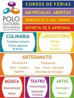 Cursos e Atividades de Férias para crianças no Polo Cultural em Janeiro