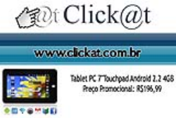 ClickAt - Tablet Android 4GB Tela 7 - R$196 Confira!