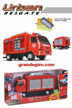 Caminhão Urban Resgate - Roma Brinquedos Produzido em material plástic